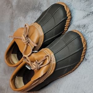 Soggs Rubber Thinsulate Insulated Duck Shoes Non-Slip Brown/Tan Size-M/7W/8.5-9